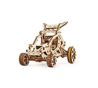 UGEARS Mini Buggy - Puzzle 3D para niños y Adultos - Kit de Modelo mecánico de vehículo de Motor pequeño - Kits de Modelo de Madera para Adultos para Construir - Magnífico Regalo para niños y niñas