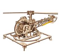 UGEARS Mini Helicóptero - Juego de Construcción de Puzzles de Madera en 3D - Rompecabezas Único y Juego de Construcción de Modelos para Adultos - Modelo Mecánico Realista - Puzzles de Madera en 3D