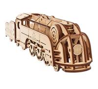 UGEARS Mini Locomotora - Rompecabezas Mecánico de Madera en 3D para Adultos y Adolescentes - Modelo DIY de Tren