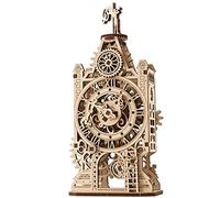 UGEARS Old Clock Tower Rompecabezas de Madera 3D - Kit de Modelo mecánico de Madera para Construir - Juguete de Reloj de Rompecabezas de Bricolaje con Mecanismo Giratorio - Juego de construcción