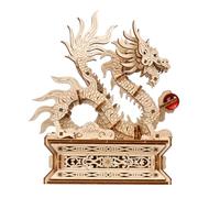 UGEARS Puzzle 3D de Dragón de Madera - Kits de Construcción de Modelos para Adultos - Pasatiempos de Puzzle Chino de Dragón de Madera 3D para Hombres - Modelos de Madera para Construir para Adultos