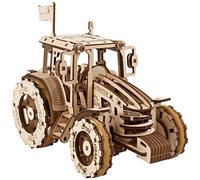 UGEARS Puzzle 3D El Tractor GANA - Maqueta para Construir para Adultos de Tractor de Madera Potente con depósito de Papel Plegable - Maquetas de Madera y Puzzles 3D - DIY Maquetas para Montar