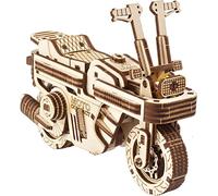 UGEARS Rompecabezas Plegable 3D de Scooter - Moto Compact Folding Scooter - Motocicleta mecánica - Modelo Rompecabezas de Madera 3D para Adultos - Maqueta para Adultos - Modelismo Moto (2 Metros de