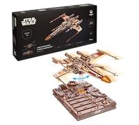 UGEARS Star Wars™ Luke Skywalker’s X-Wing Starfighter™ Puzzle 3D - Maqueta de Madera para Adultos - Regalo Star Wars para Hombres - Puzzle de Madera 3D de 455 Piezas