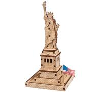 UGEARS Statue of Liberty 3D Puzzles para Adultos Kits de construcción de Modelos Pasatiempos de Rompecabezas de Madera para Hombres Rompecabezas 3D para Adultos Kit de Modelo de Madera para Construir