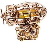 UGEARS Steampunk Airship - Ugears Wooden 3D Puzzles for Adults - Wood Mechanical Model with Moving Parts for Adults to Build - Building Kits Brain Teaser Puzzles - Retro Airship Wooden Models