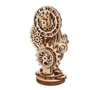 Ugears Steampunk Clock 3D Puzzle de Madera - DIY Reloj Mecánico de Madera, Manualidades Adultos, Magnífica Decoración para el Hogar, Rompecabezas, Maquetas para Construir Adultos
