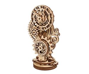 Ugears Steampunk Clock 3D Puzzle de Madera - DIY Reloj Mecánico de Madera, Manualidades Adultos, Magnífica Decoración para el Hogar, Rompecabezas, Maquetas para Construir Adultos