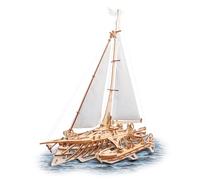 UGEARS Trimarán Merihobus - Puzzle 3D Modelo Mecánico de Madera DIY Maqueta para Construir el Barco