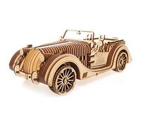 UGEARS VM-01 Roadster Vehicle - Regalo del día del Padre 3D Wooden Art DYI - Proyectos Divertidos para Adultos y niños - Modelo de Trabajo mecánico 3D - Material de Madera contrachapada