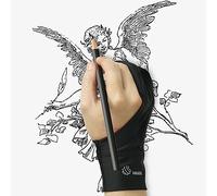Ugee Guante de Artista para Dibujo, Guantes Dobles Acolchados Mejorados, Guante de Dos Dedos para iPad, Tableta gráfica para lápiz óptico, Dibujo, Pintura, Talla S