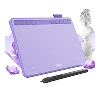 UGEE S640 Tableta gráfica de 6x4 Pulgadas con 10 Teclas de Acceso Directo Tableta de Dibujo portátil con lápiz Capacitivo de 8192 Niveles Compatible con Windows Mac Android Linux (púrpura)