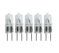 UGEFKMQ 5Pc Bombillas Halógenas G4 24V 10W 20W 35W 50W Regulable Blanco Cálido Bombillas G4 Halógena Cápsula 24V 10W 2 Pines Para Luces Pista, Luces Paisaje,20W