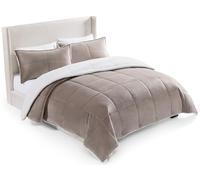 UGG 00435 Blissful Juego de Edredón Reversible King de Microfibra Suave de 3 Piezas con Fundas de Almohada, Lavable a Máquina, Suave y Acogedor, para Dormitorio, California King, Color Beige