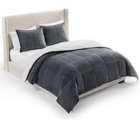 UGG 00519 Blissful - Juego de edredón y almohada de franela aterciopelada ultrasuave, lavable a máquina, suave y acogedor, juego de manta tamaño Queen para decoración de dormitorio, matrimonial/queen,
