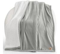 UGG 01465 Bliss Sherpa - Manta Totalmente Reversible para sofá o Cama, Lavable a máquina, fácil Cuidado, Suave y Lujosa, Manta Decorativa de Gran tamaño, 70 x 50 Pulgadas, Sello