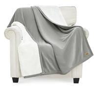 UGG 01465 Bliss Sherpa - Manta Totalmente Reversible para sofá o Cama, Lavable a máquina, fácil Cuidado, Suave y Lujosa, Manta Decorativa de Gran tamaño, 70 x 50 Pulgadas, Sello