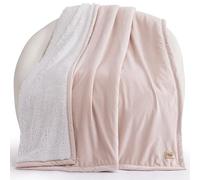 UGG 23852 Bliss Sherpa - Manta Totalmente Reversible para sofá o Cama, Lavable a máquina, fácil Cuidado, Suave y Lujosa, Manta Decorativa de Gran tamaño, 70 x 50 Pulgadas, Cuarzo