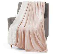 UGG 23852 Bliss Sherpa - Manta Totalmente Reversible para sofá o Cama, Lavable a máquina, fácil Cuidado, Suave y Lujosa, Manta Decorativa de Gran tamaño, 70 x 50 Pulgadas, Cuarzo