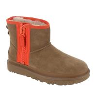 UGG Bota clásica con cremallera y logotipo para mujer, Castaño, 36 EU