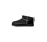 UGG Botas de nieve Classic Ultra Mini Biarritz para mujer, Negro, 37 EU