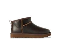 UGG Botines clásicos ultra mini de cuero Regen para mujer, Ironwood, 8 UK