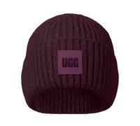 UGG Chunky Rib Beanie with Logo Gorro, UVA Silvestre, Talla única para Mujer