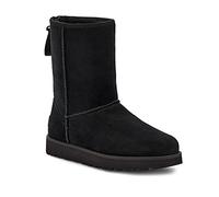 UGG Classic Short Logo Zip, Botas Clasicas Mujer, Negro, 36 EU