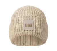 UGG Gorro Acanalado Grueso para Mujer, Crema, Talla única