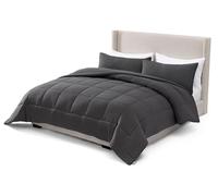 UGG Leonora - Juego de edredón con 2 Fundas de Almohada, Manta Ligera de plumón Alternativo, Reversible, Acogedor, cálido, para Todas Las Estaciones, Lavable e hipoalergénico, tamaño King, Color Gris