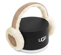 UGG Orejeras de piel de oveja resistentes al agua para mujer con logotipo bordado, Arena, Talla única