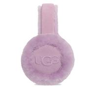 UGG Orejeras de piel de oveja resistentes al agua para mujer con logotipo bordado, rosa ceniciento, talla única, Rosa ceniza, Talla única