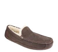 UGG Pantuflas Ascot de piel envejecida para hombre, Cacao espolvoreado, 41 EU
