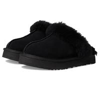 UGG Pantuflas unisex K Disquette para niños, Negro -, 4 Big Kid