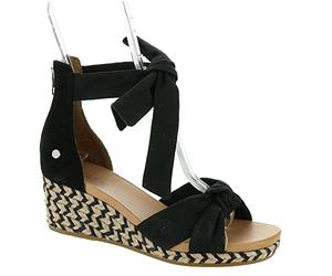 UGG Sandalia Yarrow para mujer, Lona negra., 39 EU
