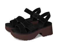 UGG Sandalias New Heights con correa al tobillo para mujer, Negro -, 40.5 EU