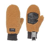 UGG Uggfluff Mitten with Logo Tape Guantes para Clima frío, Castaño, S-M Mujeres