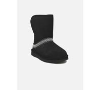 UGG Classic Short Crescent, Botas de Moda Mujer, Black, 43 EU