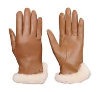 UGG W - Guante de piel de oveja para mujer, color castaño, talla S, marrón, S