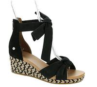 UGG Women's Yarrow Sandal, Black Canvas, 9.5