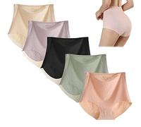 UGIF 5pcs Fresh Seamless High Waist Butt Lift Panties, Braga Faja Reductora Mujer Invisible sin Costuras, Braguitas Altas Mujer, Faja Reductora de Abdomen, sin Costuras