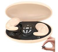 UGIF Auriculares inalámbricos Invisible, Earphones Bluetooth Sleep, Invisible Earbuds Wireless Bluetooth 5.3, Pantalla LED, Cancelación de Ruido Doble, Ipx5 Waterproof, con Caja de Carga