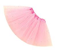 Ugitopi Niñas Sparkle Tutus Princesa Ballet Danza Capas Tul Tutu Faldas, Light Pink