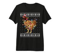 Ugly Christmas Sweater Funny Chicken Christmas Camiseta Premium