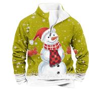 Ugly Christmas Sweater - Jersey de Navidad para hombre, suéter de Navidad para hombre, suéter de Navidad, suéter de Navidad, suéter de algodón, suéter de Navidad grande, verde militar, 3XL