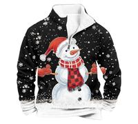 Ugly Christmas Sweater - Jersey de Navidad para hombre, suéter de Navidad para hombre, suéter de Navidad, suéter de Navidad, suéter de algodón, suéter de Navidad grande, Negro , 3XL