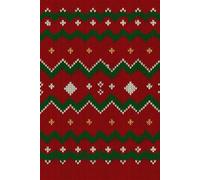 Ugly Christmas Sweater Notebook: Red Knit Pattern Journal | 6x9 Lined Pages | 120 Pages | Holiday Gift for Christmas Lovers