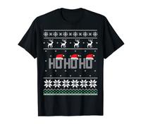 Ugly Christmas Sweater Women Men kids Santa Ho Ho Ho Camiseta