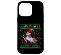 Ugly Christmas Unicorn Santa Hat Funny Xmas Family Carcasa para iPhone 14 Pro MAX