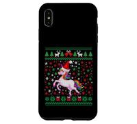 Ugly Christmas Unicorn Santa Hat Funny Xmas Family Carcasa para iPhone XS MAX